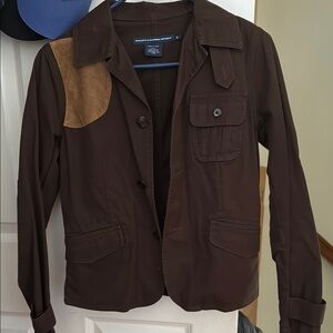 Brown Jacket with Suede Patch